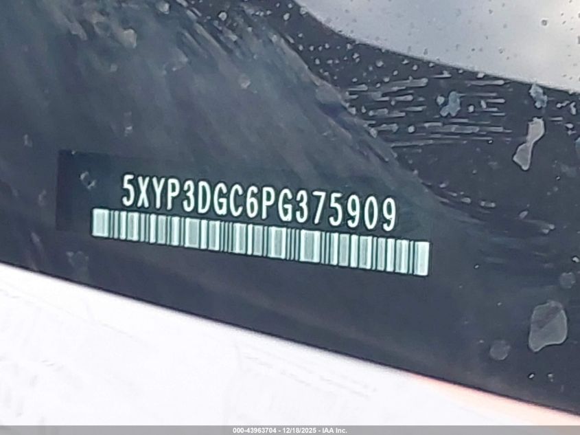 2023 Kia Telluride Ex X-Line VIN: 5XYP3DGC6PG375909 Lot: 43963704