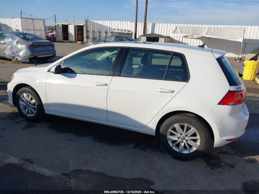 2015 Volkswagen Golf Tsi S 4-Door VIN: 3VW217AU5FM033952 Lot: 43963728