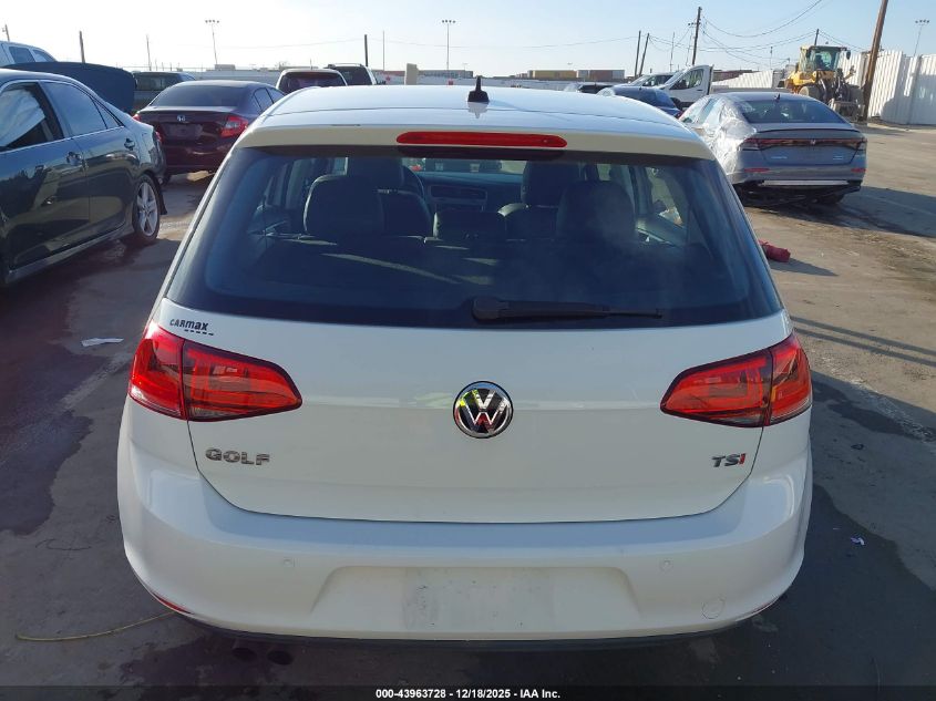 2015 Volkswagen Golf Tsi S 4-Door VIN: 3VW217AU5FM033952 Lot: 43963728