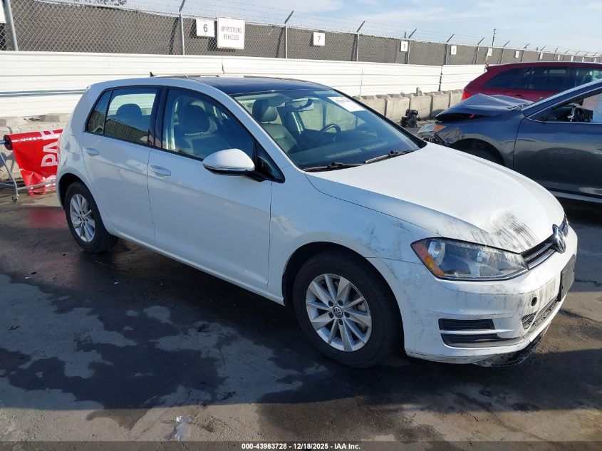 2015 Volkswagen Golf Tsi S 4-Door