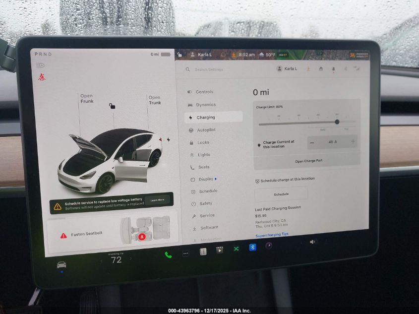 2021 Tesla Model Y Long Range Dual Motor All-Wheel Drive VIN: 5YJYGDEE4MF214863 Lot: 43963796