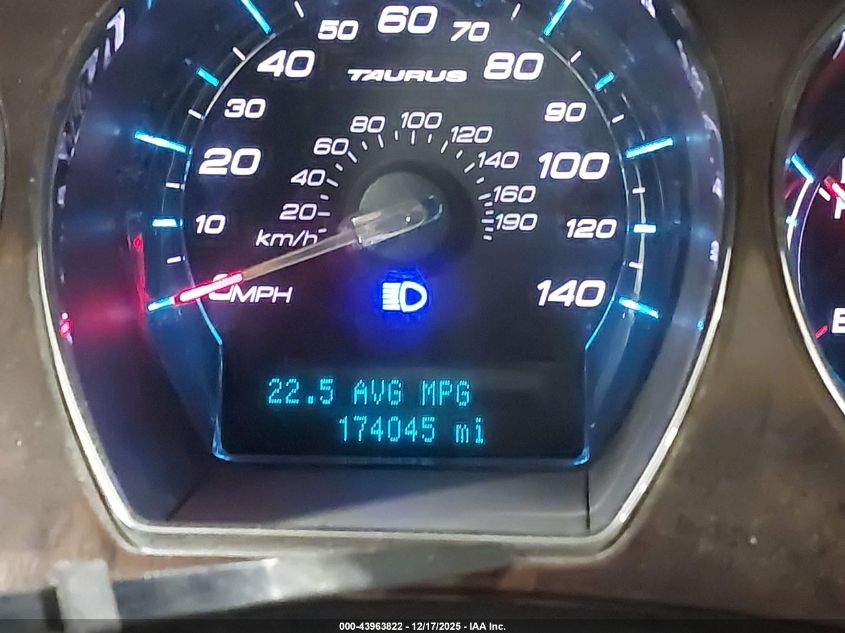 2012 Ford Taurus Sel VIN: 1FAHP2EWXCG107937 Lot: 43963822