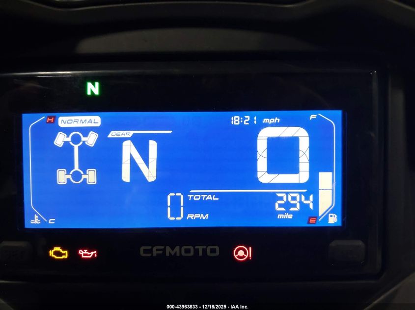 2025 Cf Moto Cforce 600 VIN: LCELDUZL6S6002325 Lot: 43963833