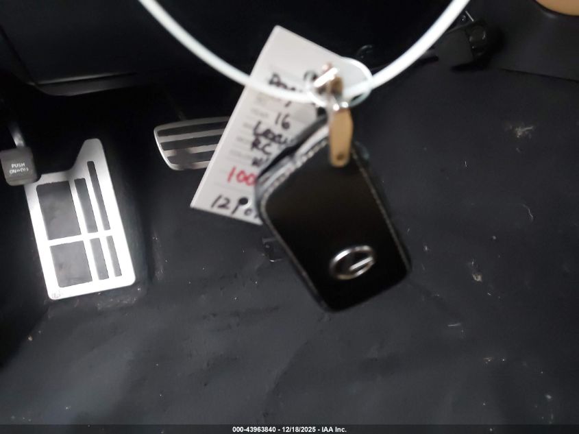 2016 Lexus Rc 200T VIN: JTHHA5BC1G5002856 Lot: 43963840