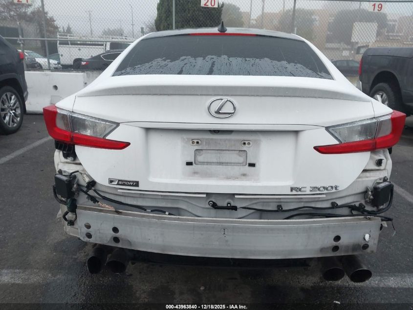 2016 Lexus Rc 200T VIN: JTHHA5BC1G5002856 Lot: 43963840