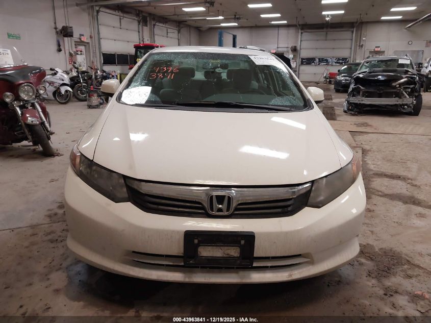 2012 Honda Civic Lx VIN: 19XFB2F54CE312949 Lot: 43963841