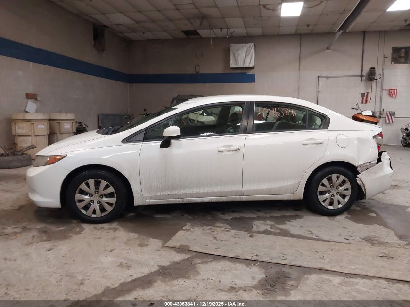 2012 Honda Civic Lx VIN: 19XFB2F54CE312949 Lot: 43963841