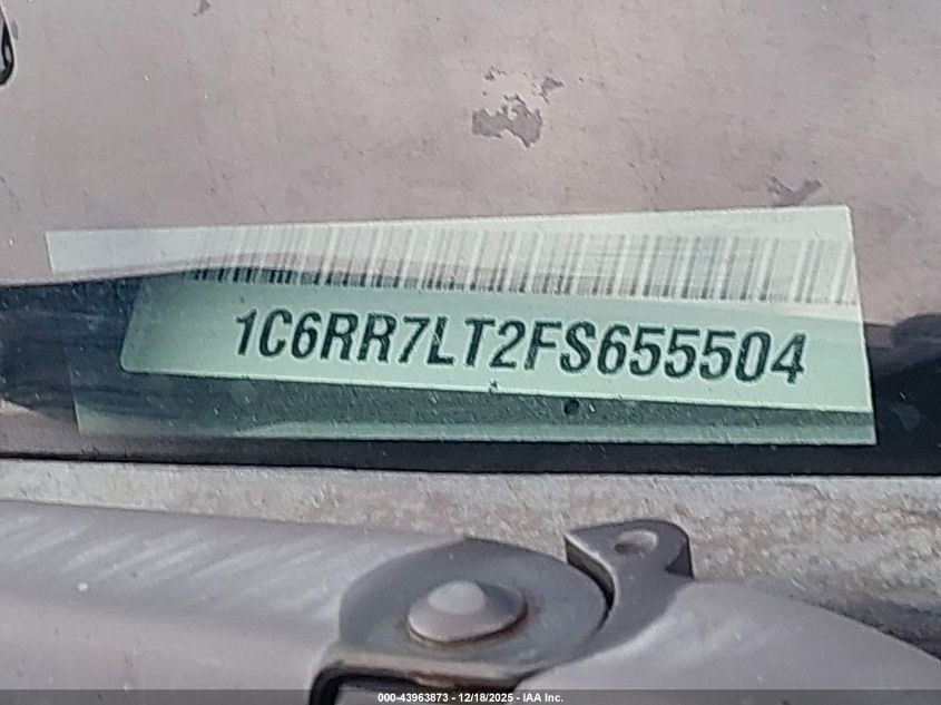 2015 Ram 1500 Slt VIN: 1C6RR7LT2FS655504 Lot: 43963873