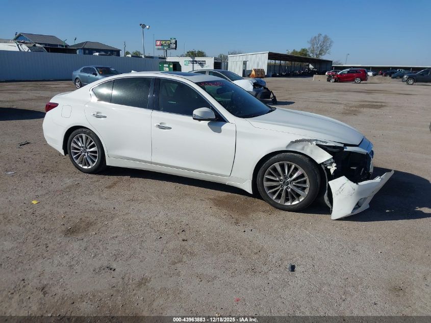 2021 Infiniti Q50 Luxe VIN: JN1EV7BP3MM700767 Lot: 43963883