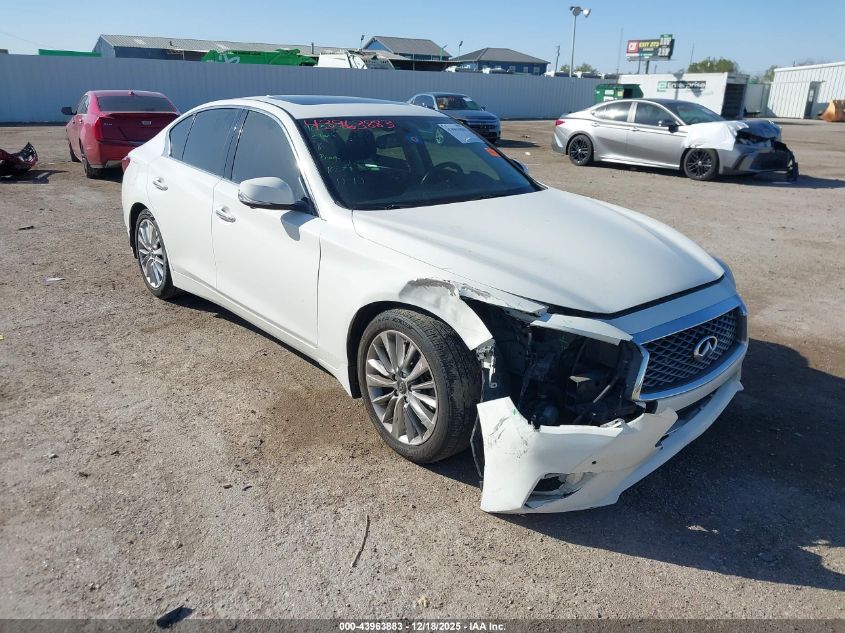 2021 Infiniti Q50 Luxe VIN: JN1EV7BP3MM700767 Lot: 43963883
