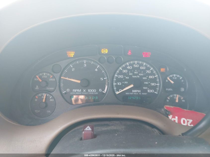 2001 Chevrolet S-10 VIN: 1GCCS14W618224226 Lot: 43963931