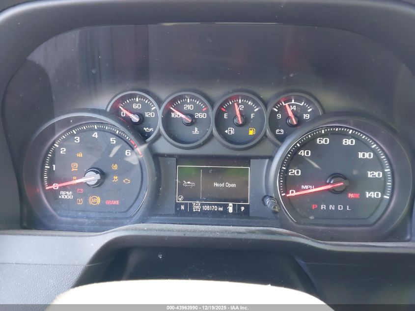 2019 Chevrolet Silverado 1500 Custom VIN: 3GCUYBEF4KG700878 Lot: 43963990