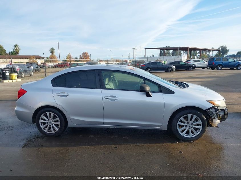 2012 Honda Civic Ex VIN: 2HGFB2F80CH302600 Lot: 43963998