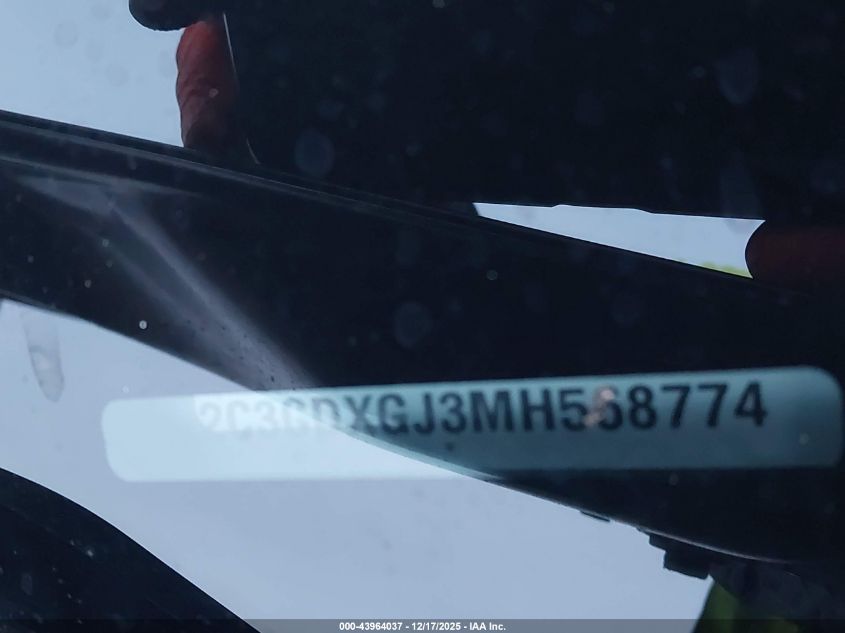 2021 Dodge Charger Scat Pack Widebody Rwd VIN: 2C3CDXGJ3MH568774 Lot: 43964037