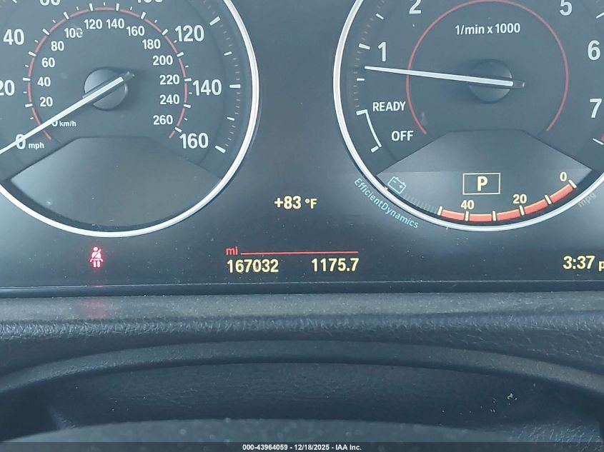 2015 BMW 335I VIN: WBA3A9C57FK473247 Lot: 43964059