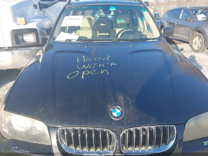 2006 BMW X3 3.0I VIN: WBXPA93466WG91397 Lot: 43964061