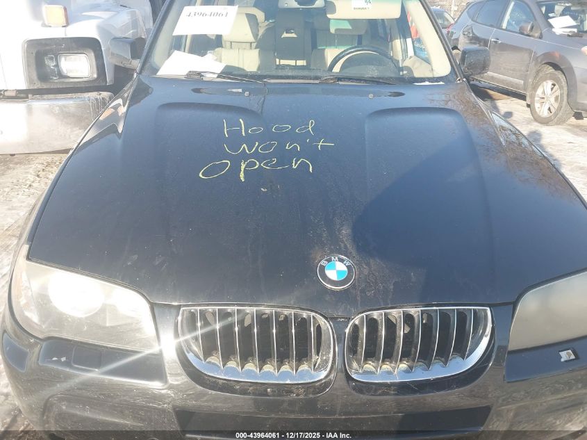 2006 BMW X3 3.0I VIN: WBXPA93466WG91397 Lot: 43964061