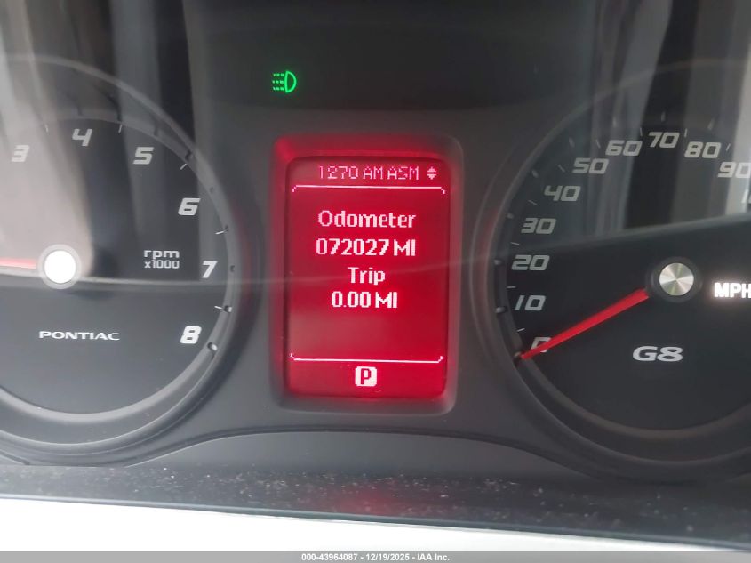 2009 Pontiac G8 VIN: 6G2ER57739L179150 Lot: 43964087