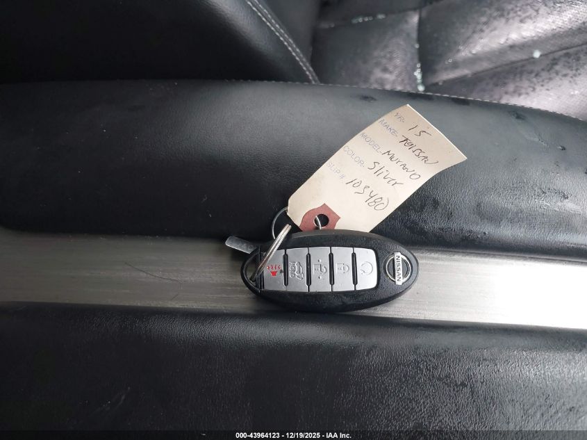 2015 Nissan Murano Sl VIN: 5N1AZ2MH0FN235835 Lot: 43964123