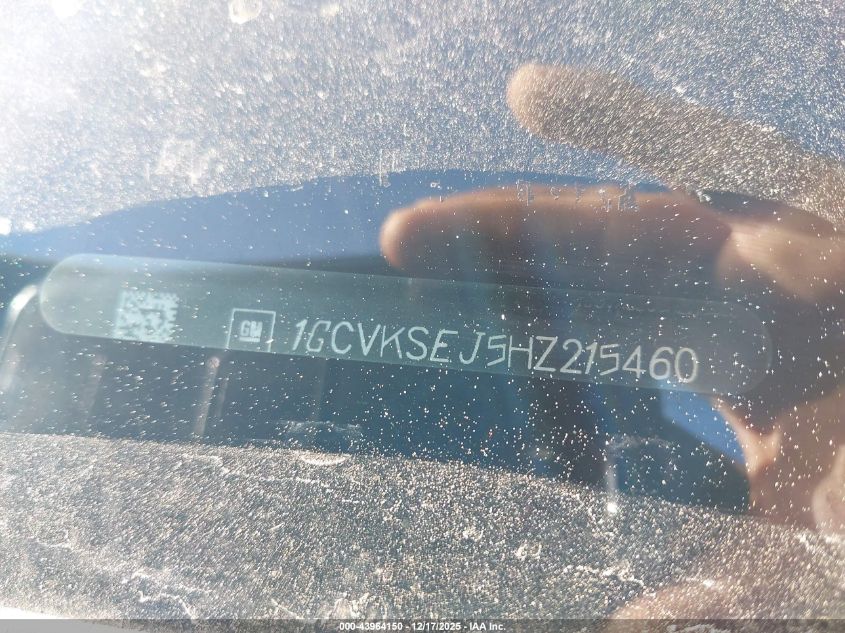 2017 Chevrolet Silverado 1500 2Lz VIN: 1GCVKSEJ5HZ215460 Lot: 43964150