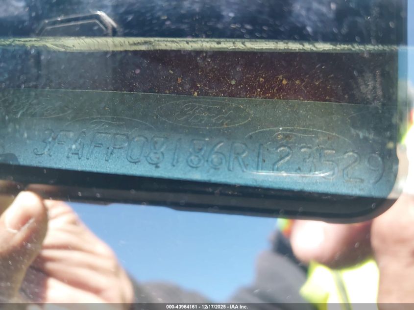 2006 Ford Fusion Sel VIN: 3FAFP08186R123529 Lot: 43964161