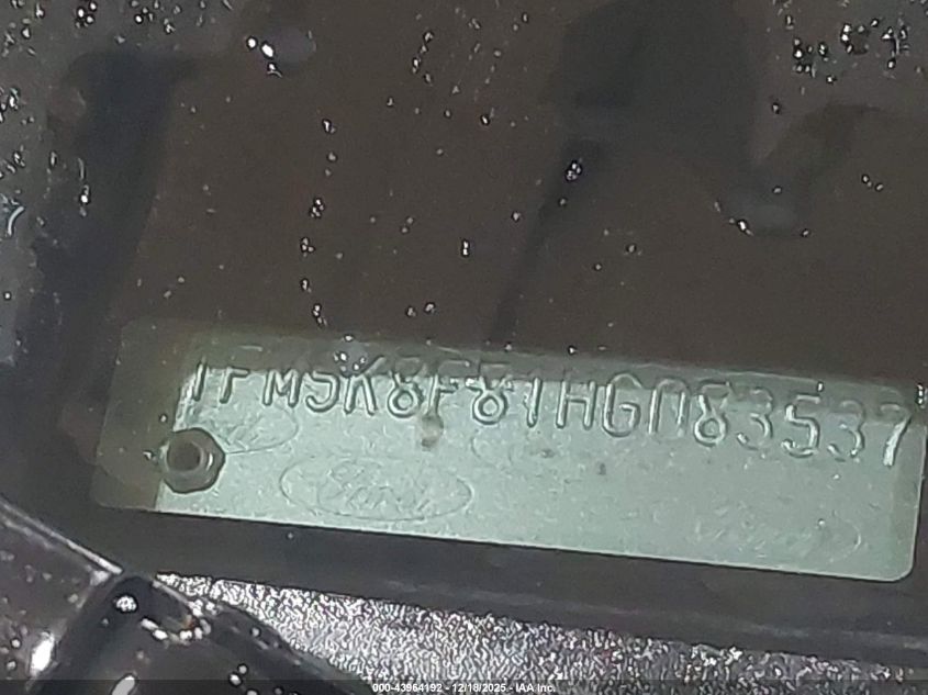 2017 Ford Explorer Limited VIN: 1FM5K8F81HGD83537 Lot: 43964192