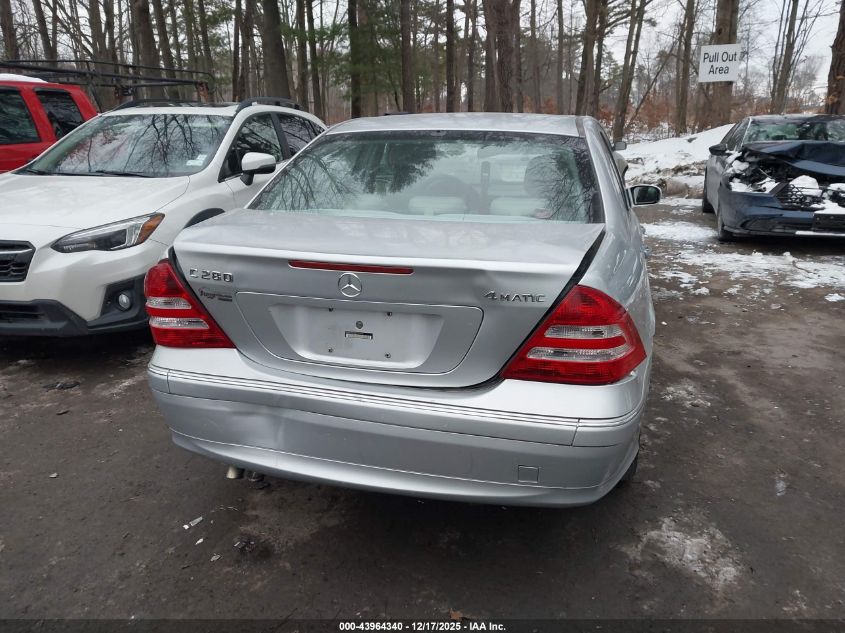 2006 Mercedes-Benz C 280 Luxury 4Matic VIN: WDBRF92H66F795993 Lot: 43964340