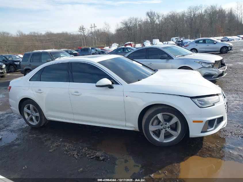2019 Audi A4 45 Premium VIN: WAUDNAF4XKN019435 Lot: 43964344
