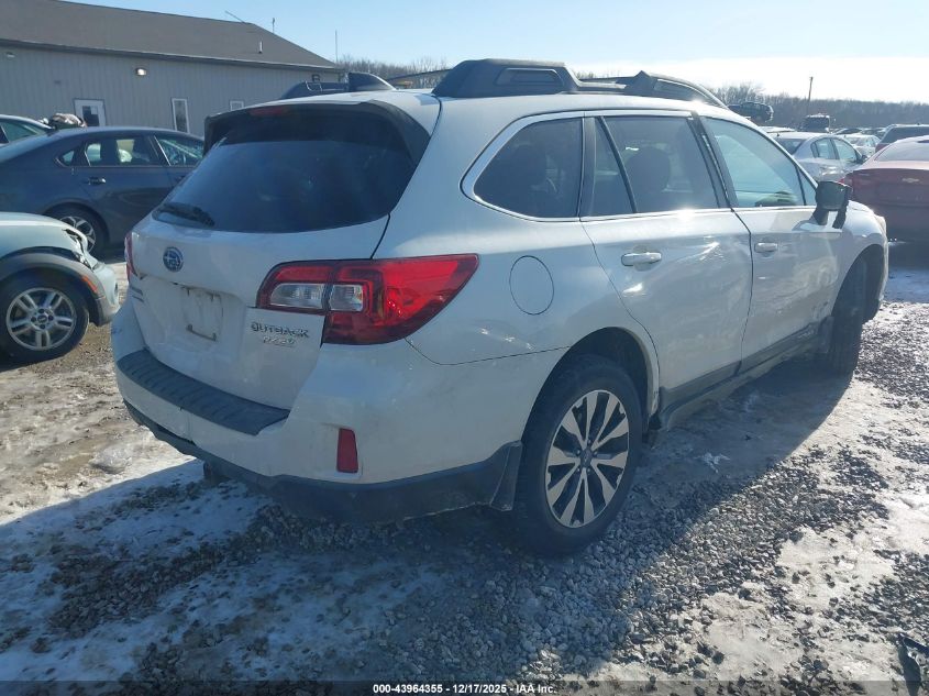 2016 Subaru Outback 2.5I Limited VIN: 4S4BSANC2G3273943 Lot: 43964355