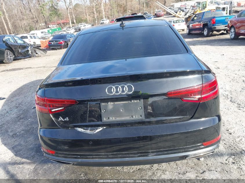 2019 Audi A4 40 Premium/40 Titanium Premium VIN: WAUGMAF49KN017966 Lot: 43964376