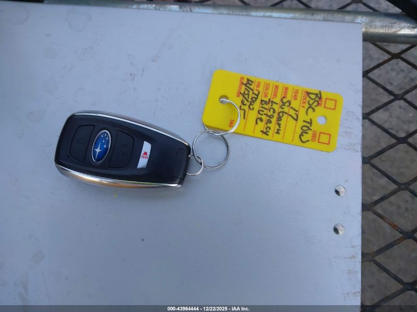 2017 Subaru Legacy 2.5I Limited VIN: 4S3BNAN67H3054676 Lot: 43964444