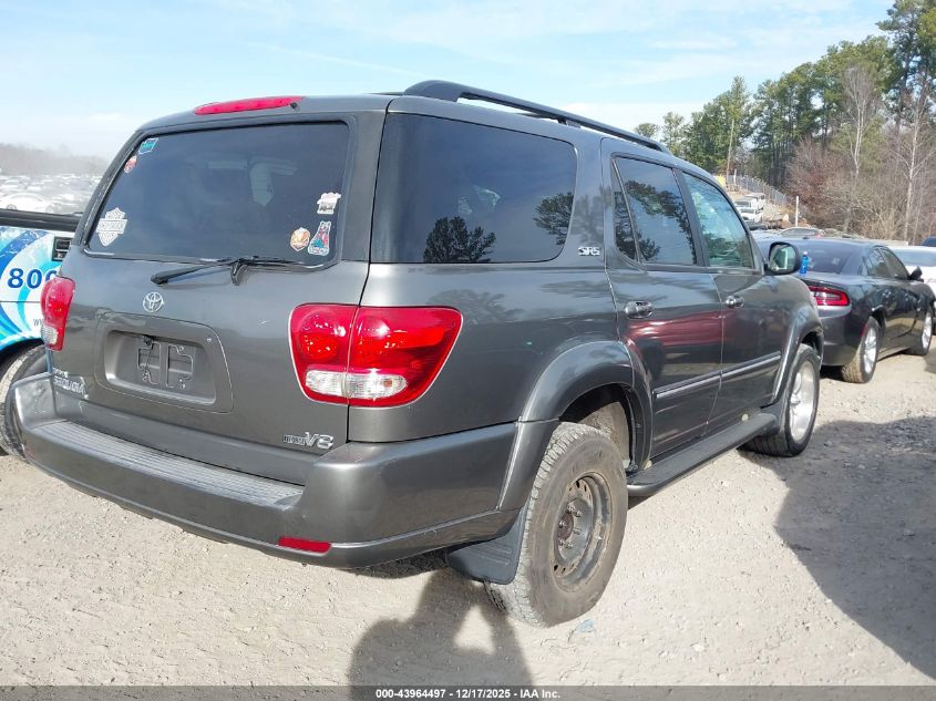 2005 Toyota Sequoia Sr5 V8 VIN: 5TDZT34A75S256059 Lot: 43964497