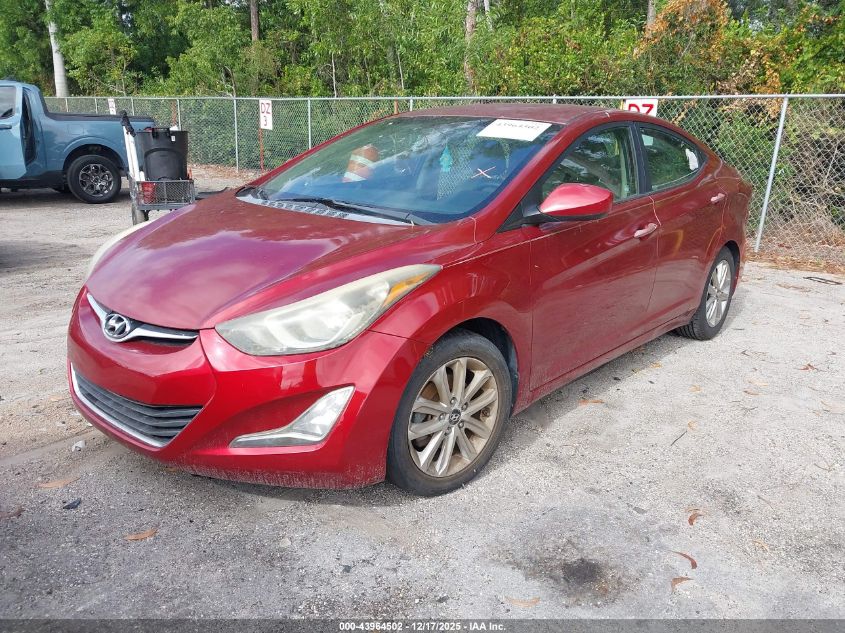 2014 Hyundai Elantra Se VIN: 5NPDH4AE4EH542207 Lot: 43964502
