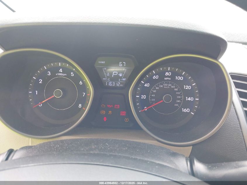 2014 Hyundai Elantra Se VIN: 5NPDH4AE4EH542207 Lot: 43964502