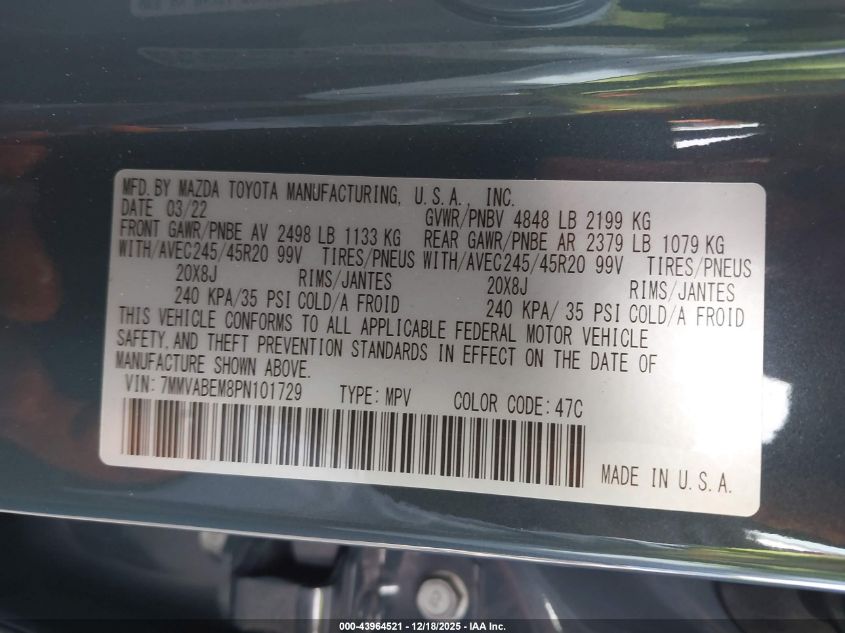 2023 Mazda Cx-50 2.5 S Premium Plus VIN: 7MMVABEM8PN101729 Lot: 43964521