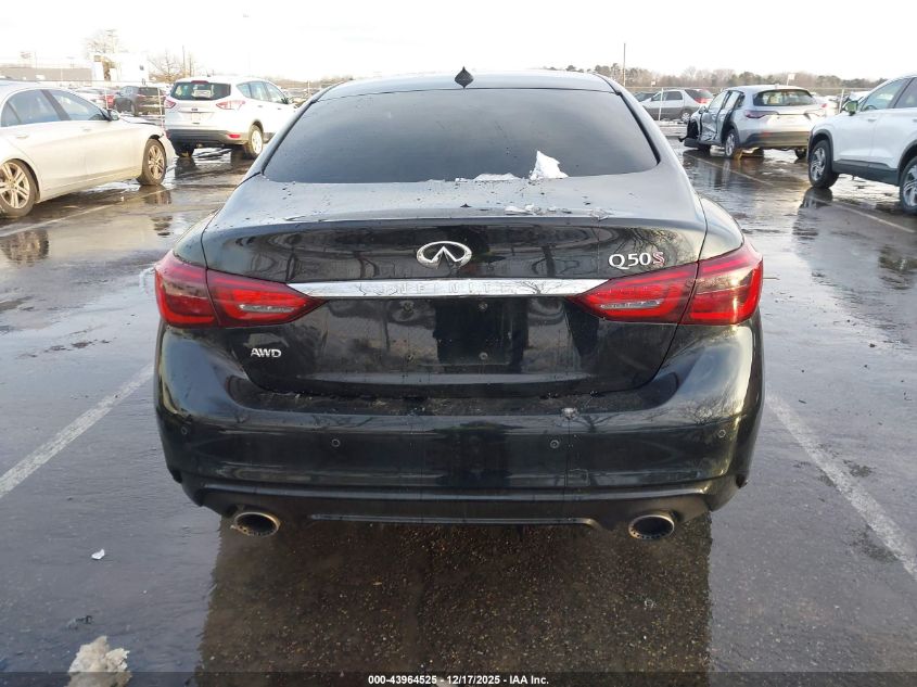 2019 Infiniti Q50 3.0T Red Sport 400 VIN: JN1FV7AR4KM800400 Lot: 43964525