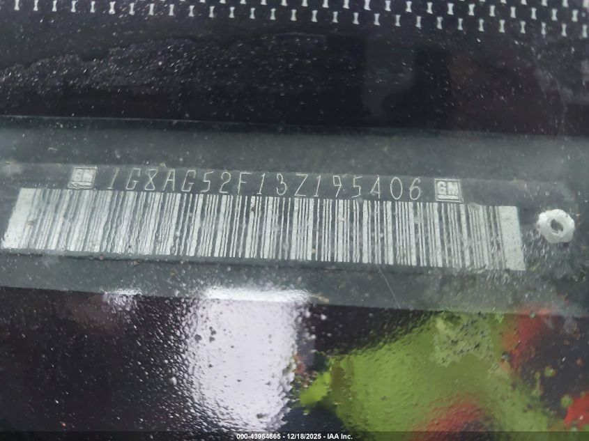 2003 Saturn Ion 1 VIN: 1G8AG52F13Z195406 Lot: 43964665