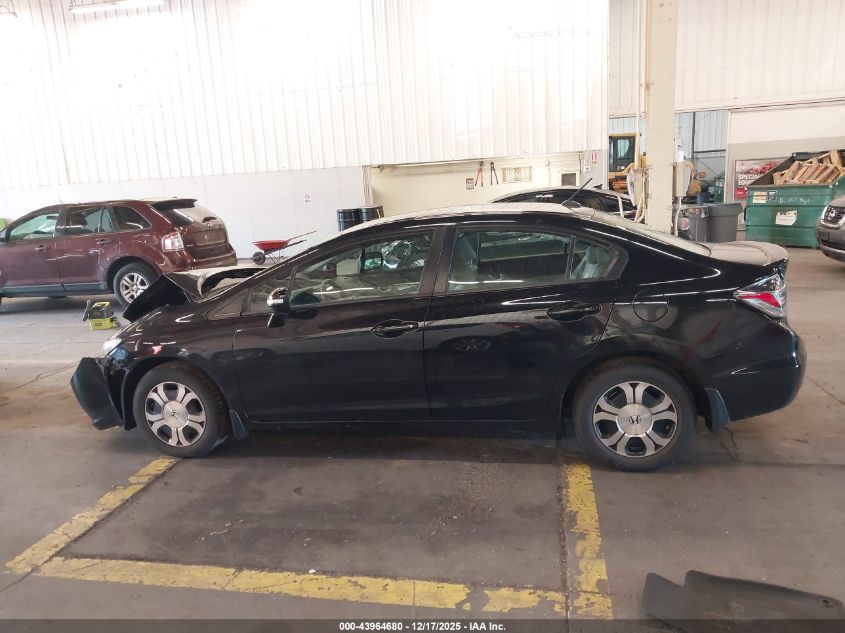 2013 Honda Civic Hybrid VIN: 19XFB4F26DE002529 Lot: 43964680