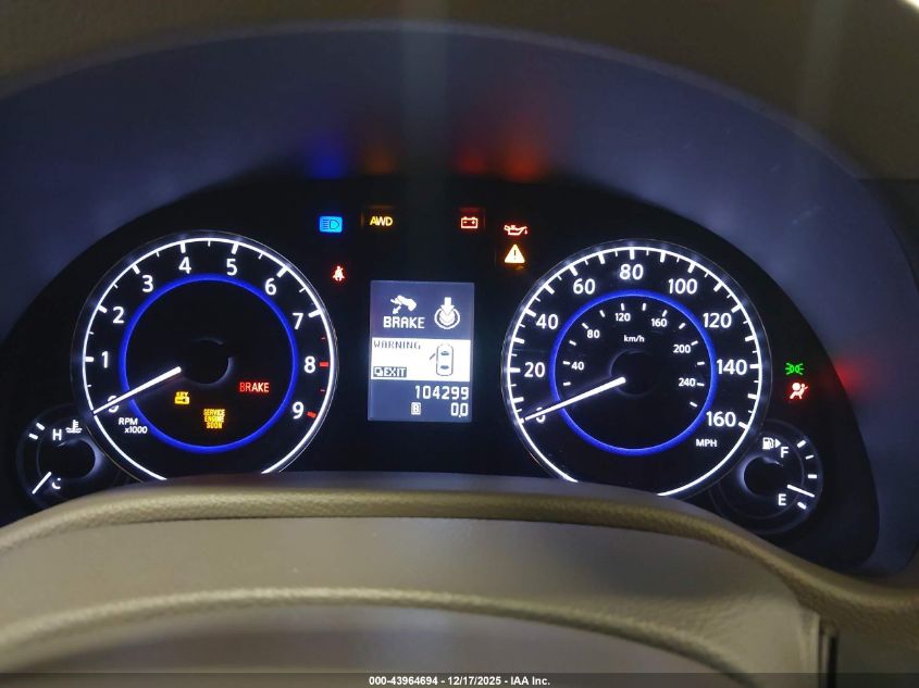 2012 Infiniti G37X VIN: JN1CV6AR2CM972603 Lot: 43964694