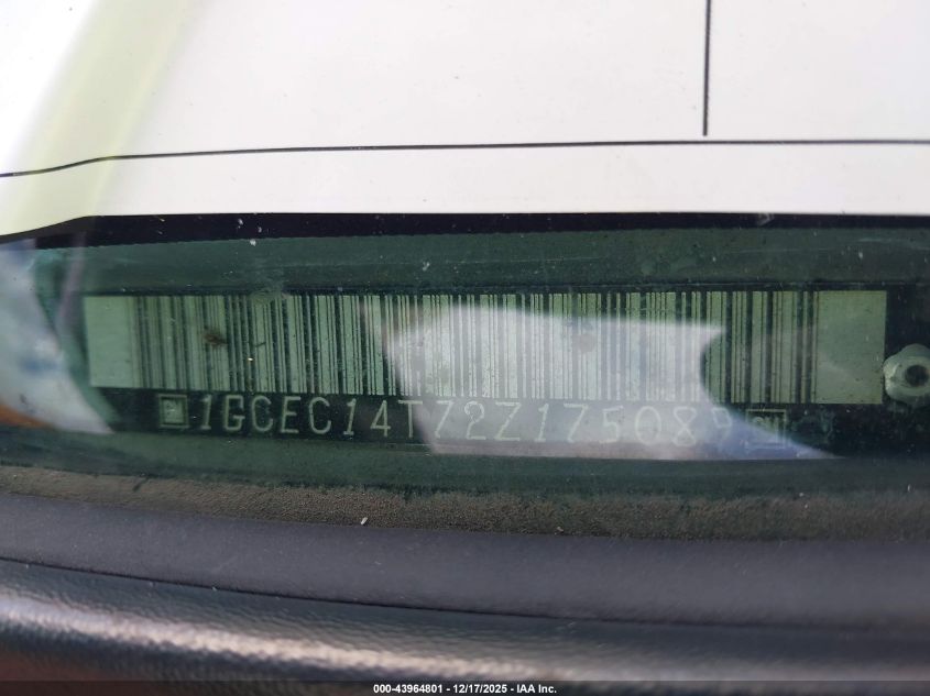 2002 Chevrolet Silverado 1500 Ls VIN: 1GCEC14T72Z175089 Lot: 43964801