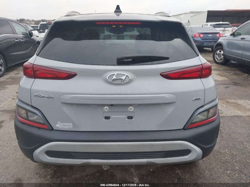 2022 Hyundai Kona Sel VIN: KM8K6CAB1NU883546 Lot: 43964844
