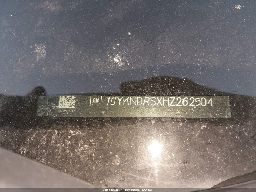 2017 Cadillac Xt5 Luxury VIN: 1GYKNDRSXHZ262504 Lot: 43964887