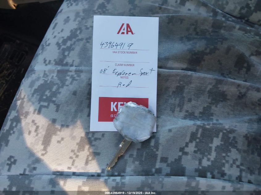 2008 Ford Explorer Sport Trac Xlt VIN: 1FMEU31E08UB34366 Lot: 43964919