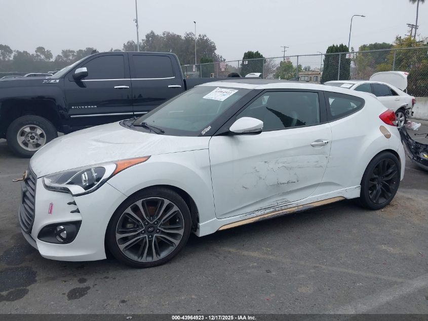 2016 Hyundai Veloster Turbo VIN: KMHTC6AE2GU297126 Lot: 43964923