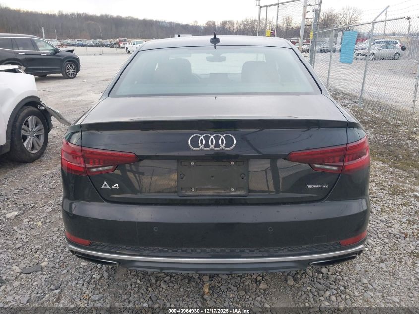 2019 Audi A4 45 Premium VIN: WAUENAF43KN019491 Lot: 43964930