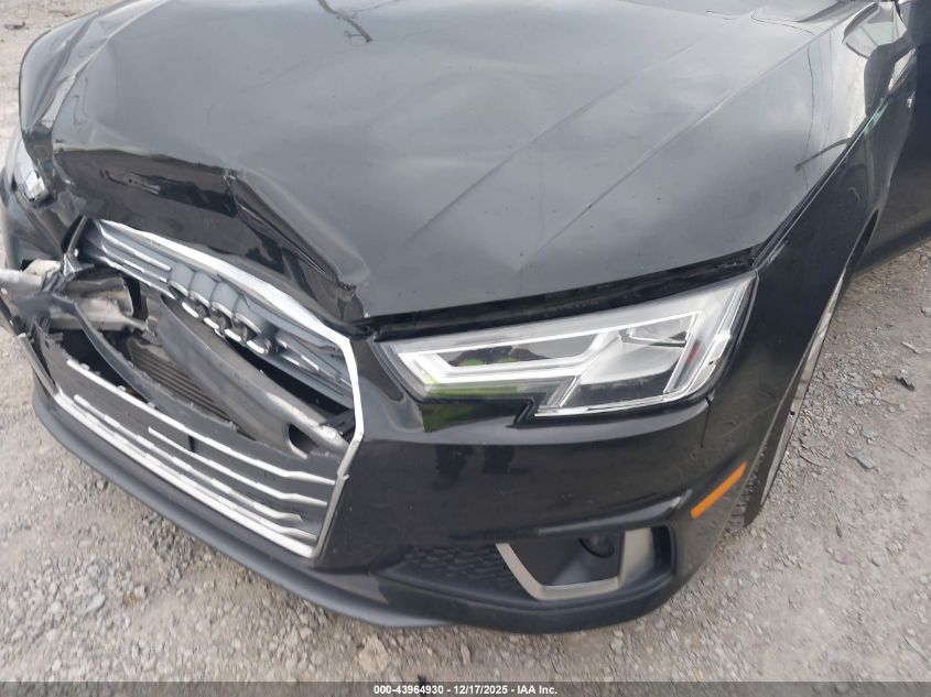 2019 Audi A4 45 Premium VIN: WAUENAF43KN019491 Lot: 43964930