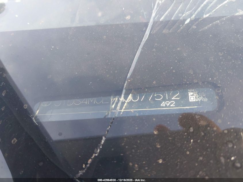 2021 Toyota Corolla Se VIN: JTDS4MCE9MJ077512 Lot: 43964938