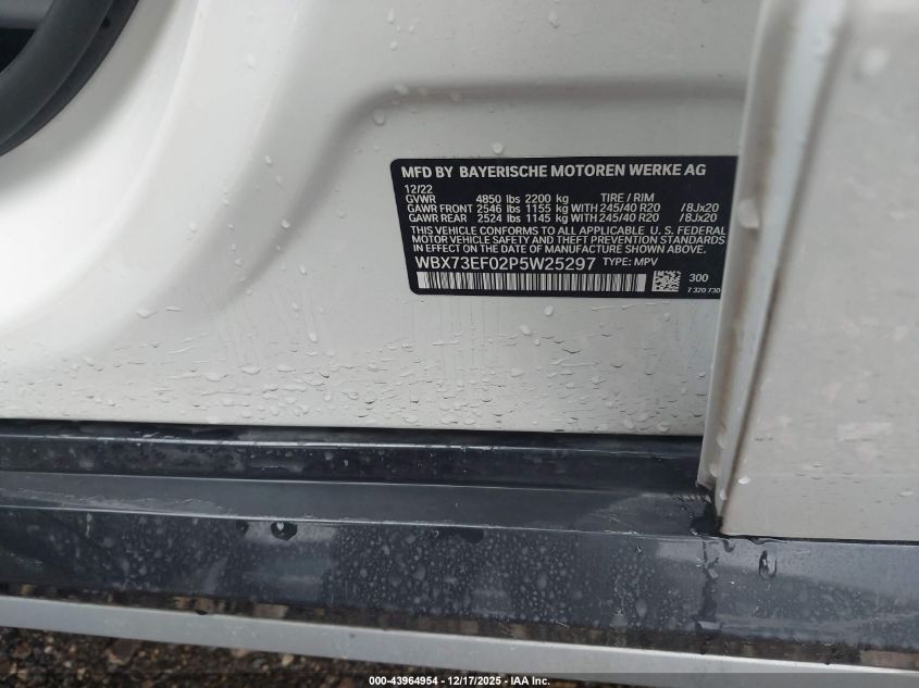 2023 BMW X1 xDrive28I VIN: WBX73EF02P5W25297 Lot: 43964954