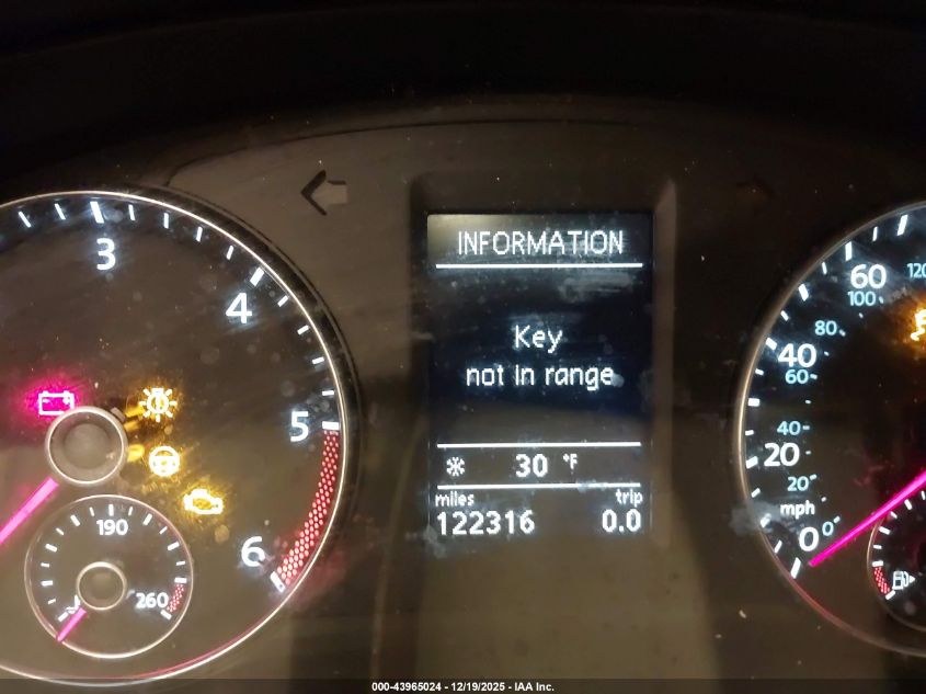 2012 Volkswagen Passat 2.0L Tdi Se VIN: 1VWBN7A36CC096308 Lot: 43965024