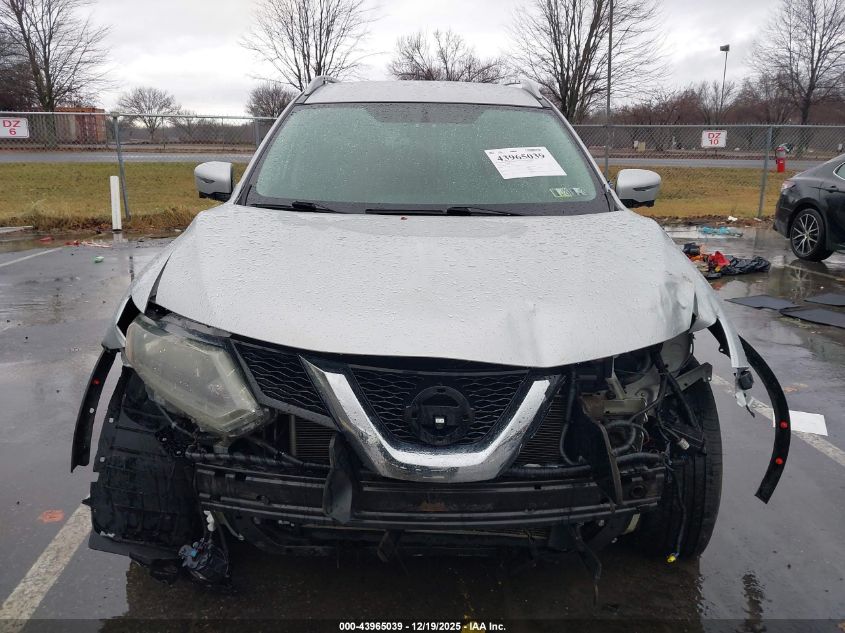 2016 Nissan Rogue Sl VIN: 5N1AT2MV9GC774264 Lot: 43965039